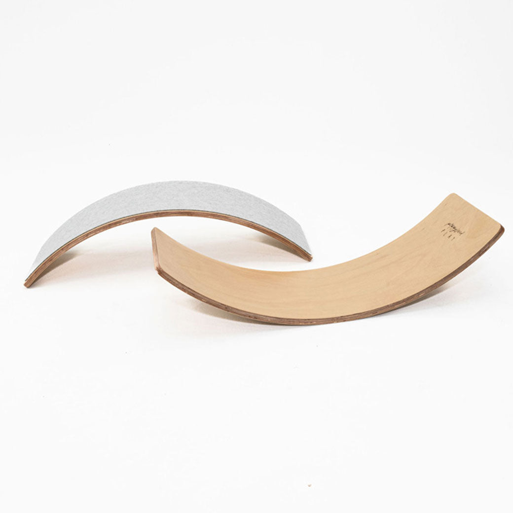 Two Poppyseed Play Balance Boards in -- Color_Gray Felt Bottom