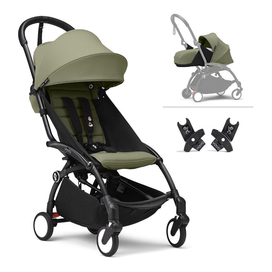 stokke 3 in 1 Stokke YOYO³ Newborn to Toddler Stroller Bundle, Taupe