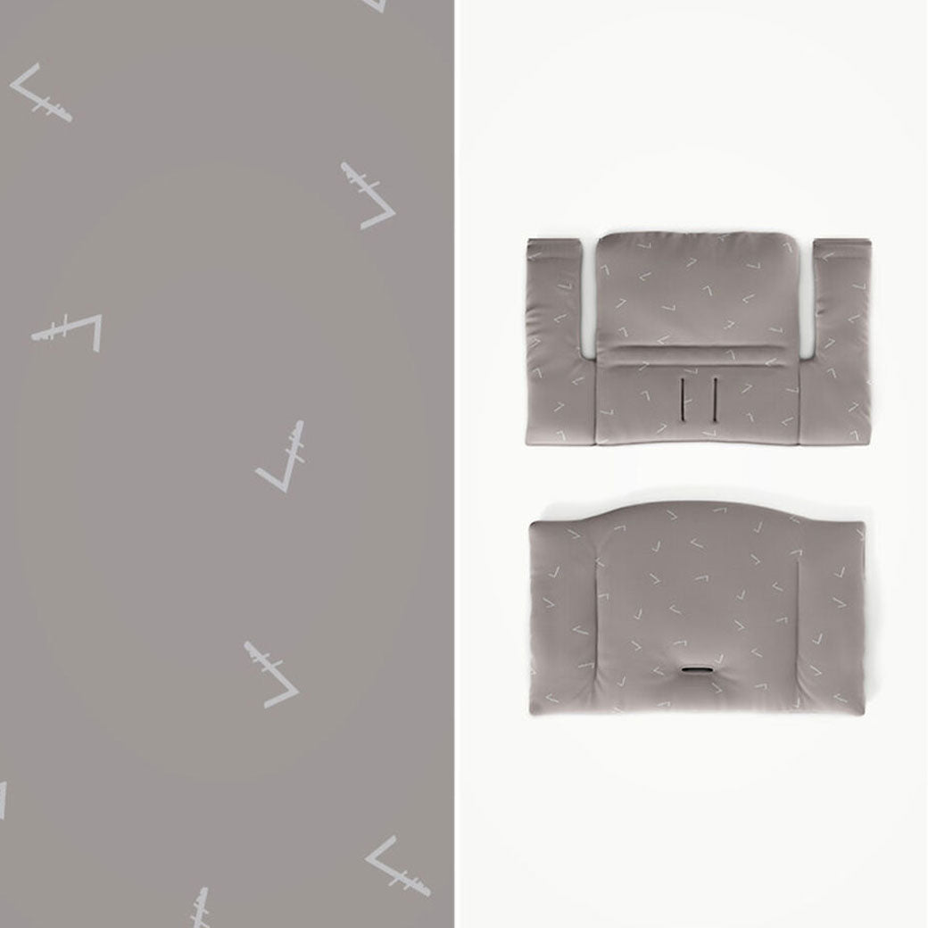 Pattern and cushion of Tripp Trapp High Chair + Cushion & Tray Bundle in -- Color_Natural _ Icon Grey