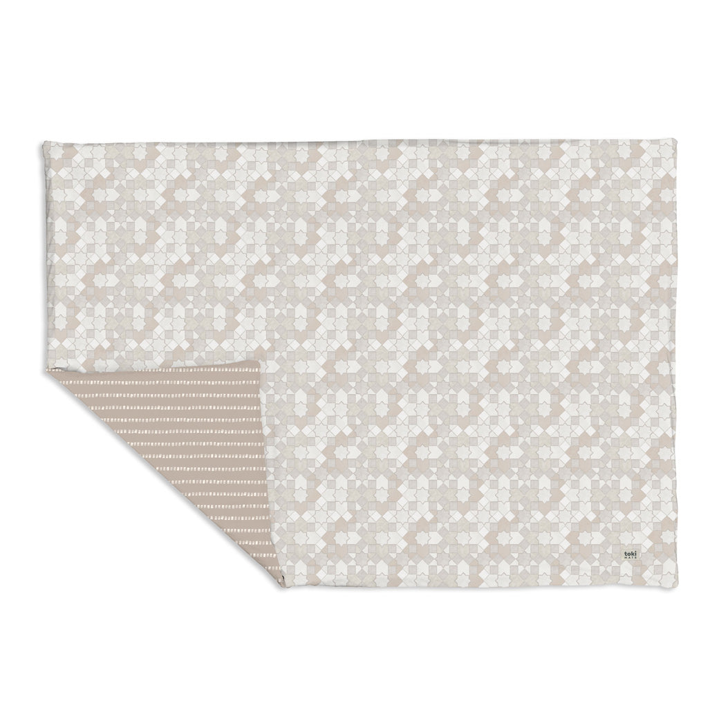 Toki Mats Padded Organic Cotton Play Mat in -- Color_Grey Mosaic _ Epic