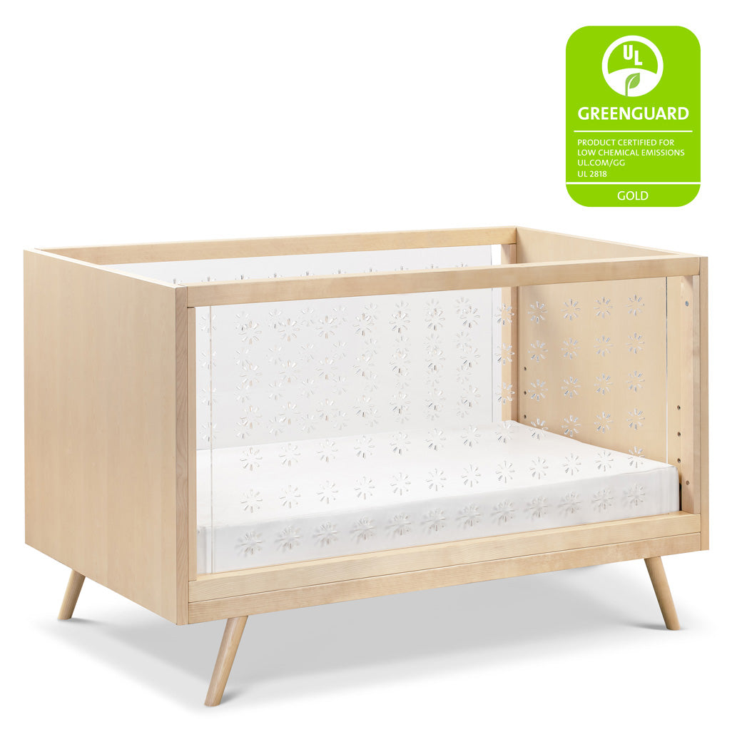 Ubabub Nifty Clear 3-in-1 Crib with GREENGUARD tag in -- Color_Natural Birch