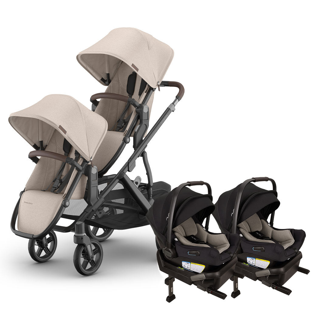 Vista V3 Twin Stroller + Nuna PIPA Series Travel System