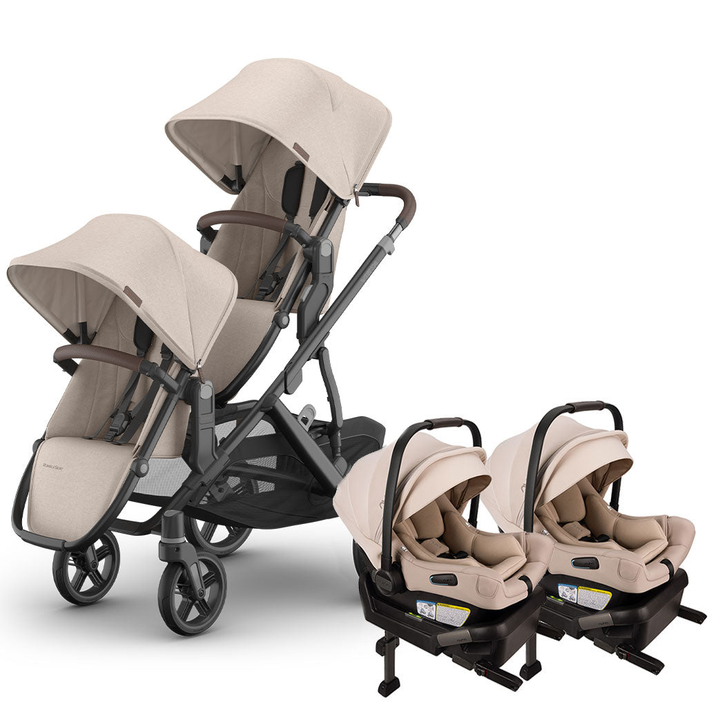 Vista V3 Twin Stroller + Nuna PIPA Series Travel System