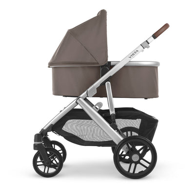 Side view of UPPAbaby VISTA V2 Travel System stroller with bassinet  in -- Color_Theo
