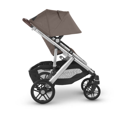 Side view of UPPAbaby VISTA V2 Travel System stroller with canopy all the way down  in -- Color_Theo
