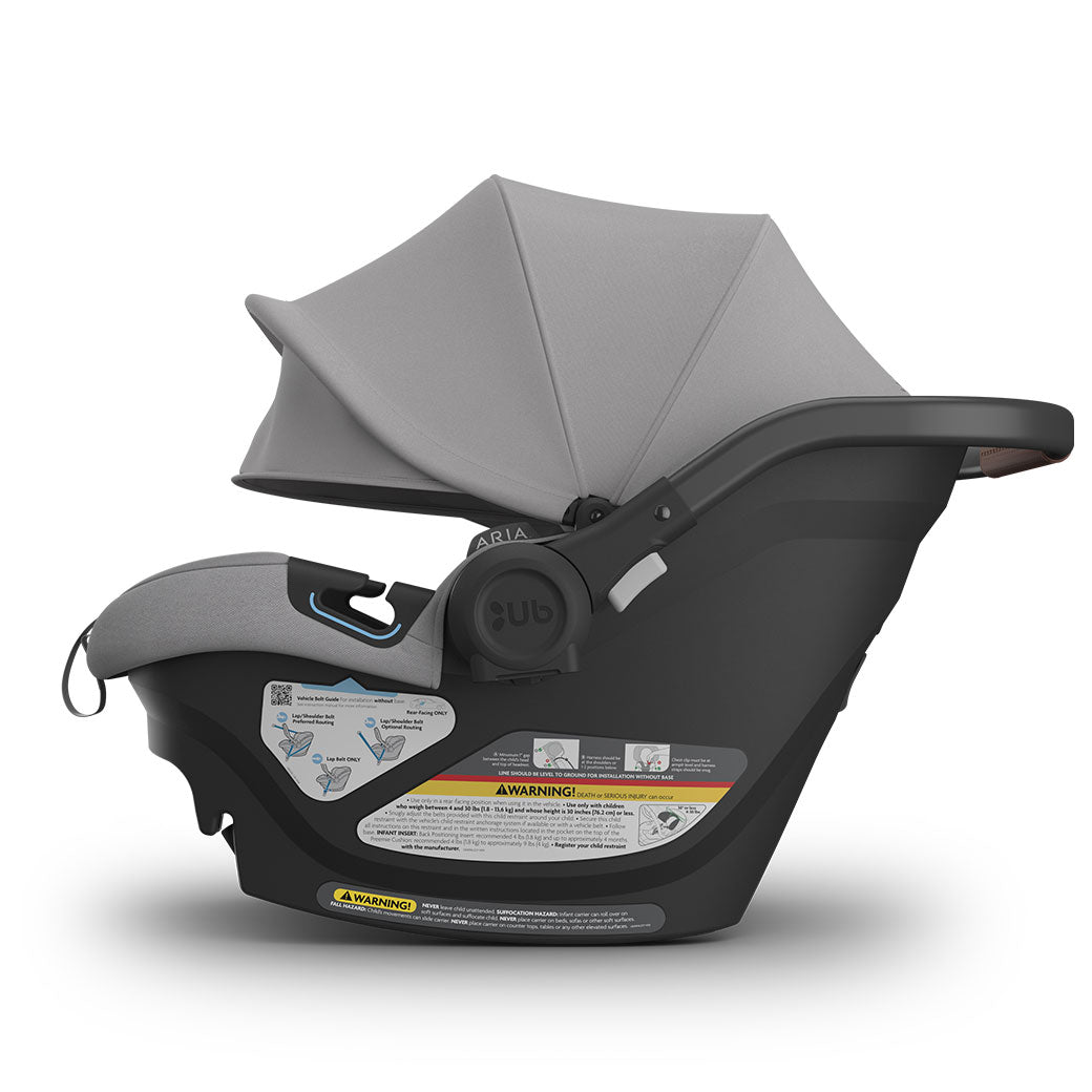 Side view of Uppababy Aria Infant Car Seat without car seat base  in -- Color_Anthony