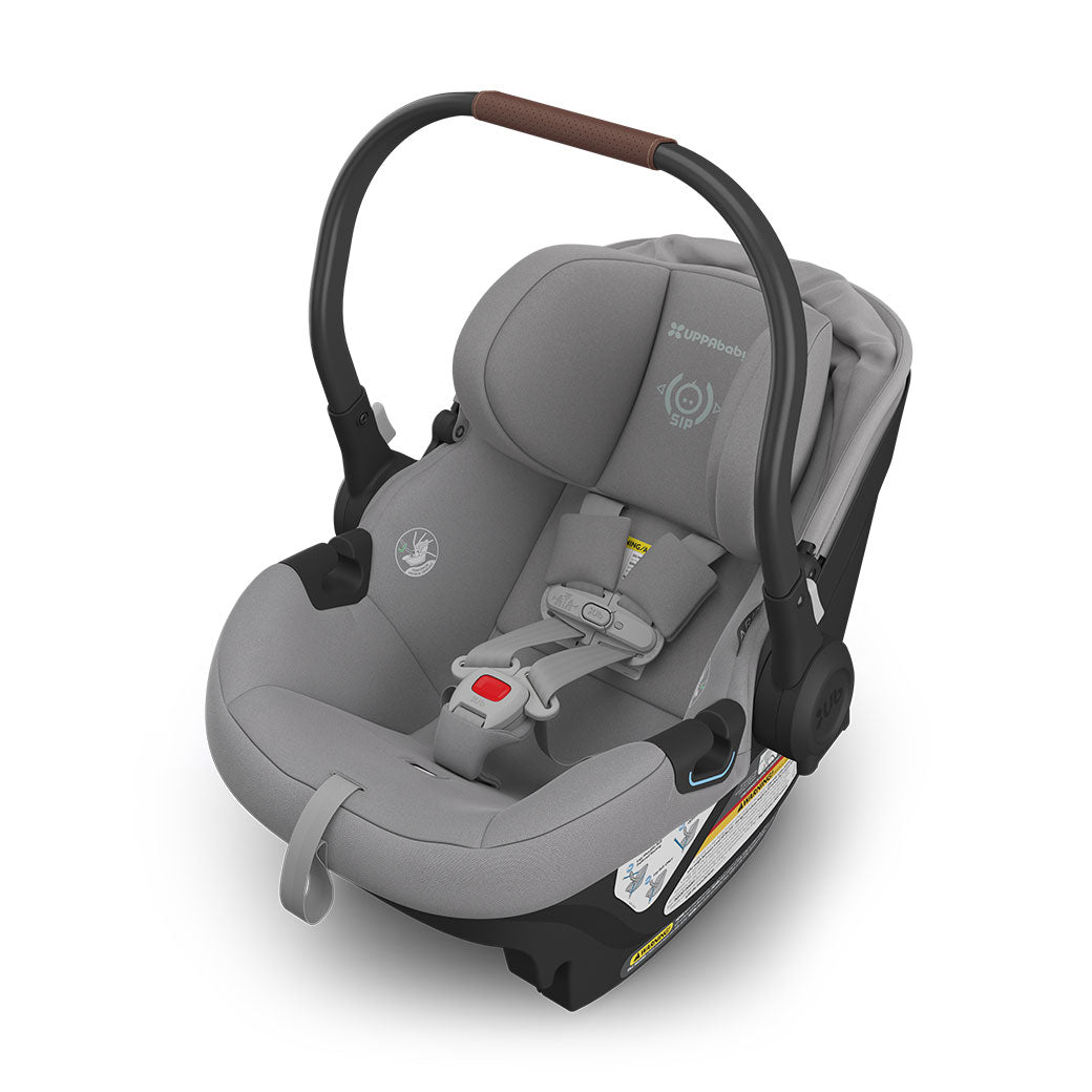 Uppababy Aria Infant Car Seat with canopy down  in -- Color_Anthony