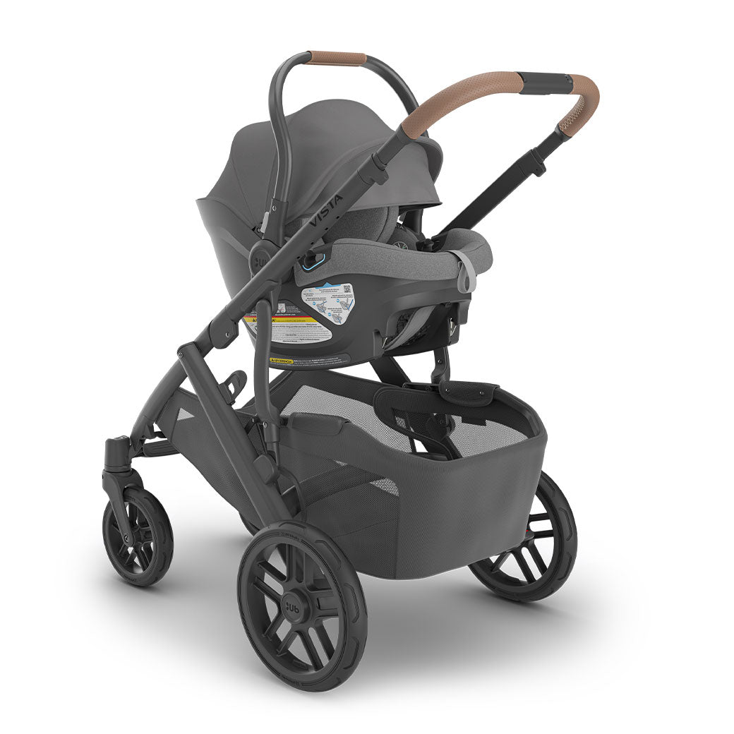Uppababy Aria Infant Car Seat on Vista V2 Stroller in -- Color_Greyson