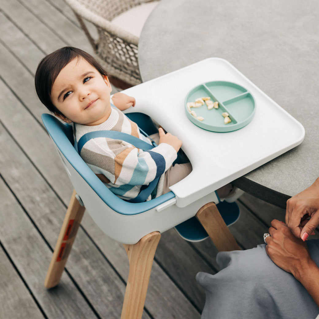 Baby sitting in the UPPAbaby Ciro Highchair in -- Lifestyle