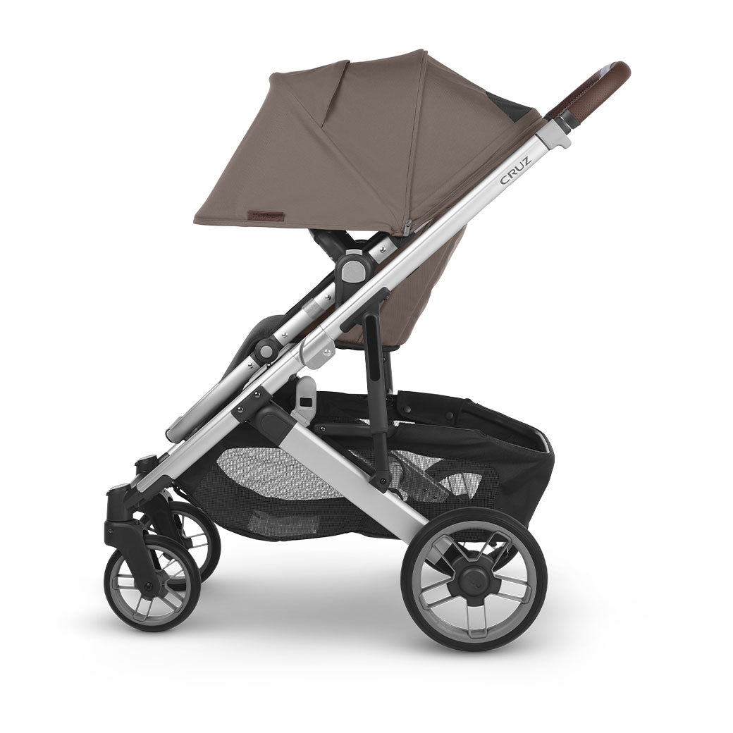 Side view of UPPAbaby Cruz V2 Stroller with sunshade down in -- Color_Theo