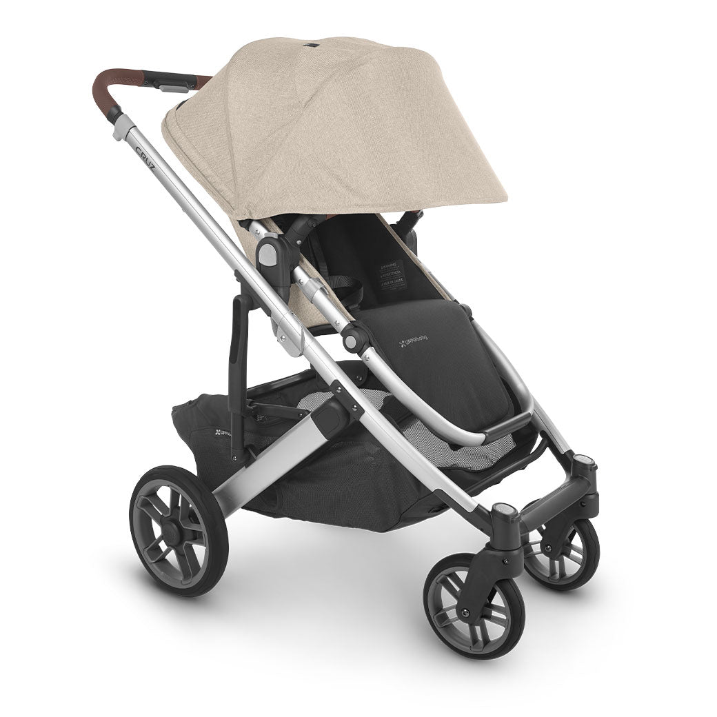 UPPAbaby Cruz V2 Stroller slightly angled to the right with canopy down  in -- Color_Declan