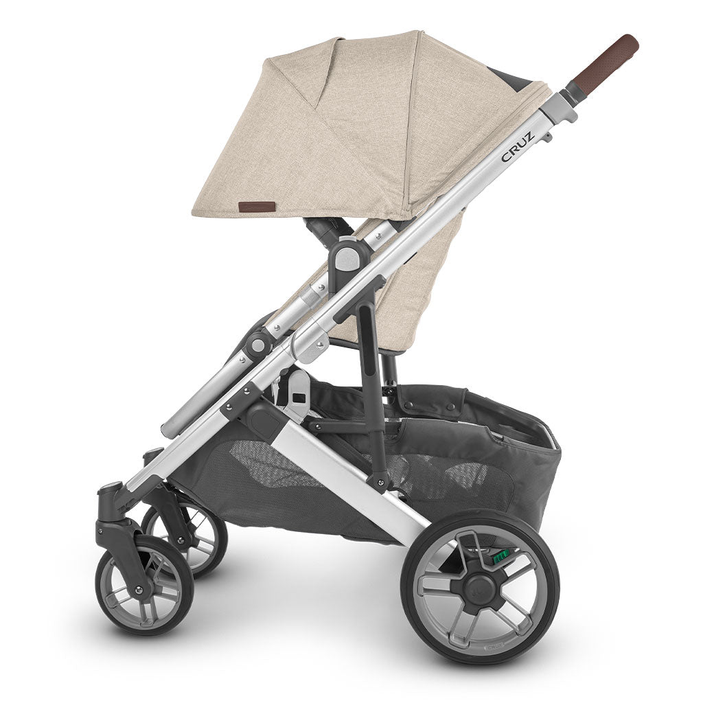 Side view of UPPAbaby CRUZ V2 Stroller with canopy down in -- Color_Declan