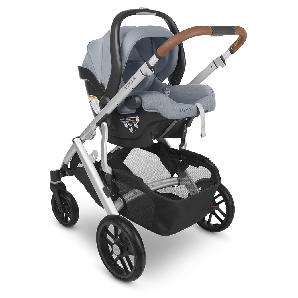 UPPAbaby MESA V2 Infant Car Seat on a Vista V2 stroller in -- Color_Gregory