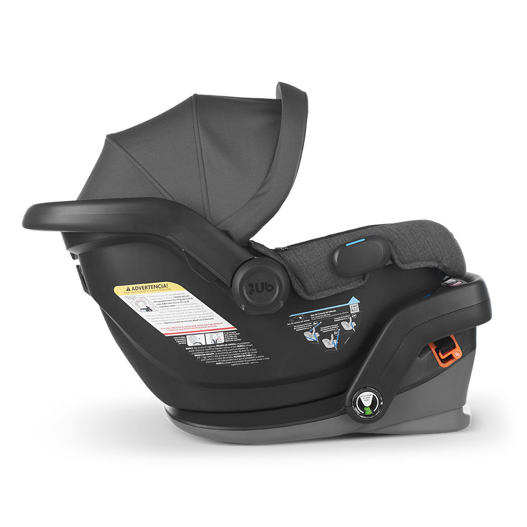 Side view of UPPAbaby MESA V2 Infant Car Seat in -- Color_Greyson