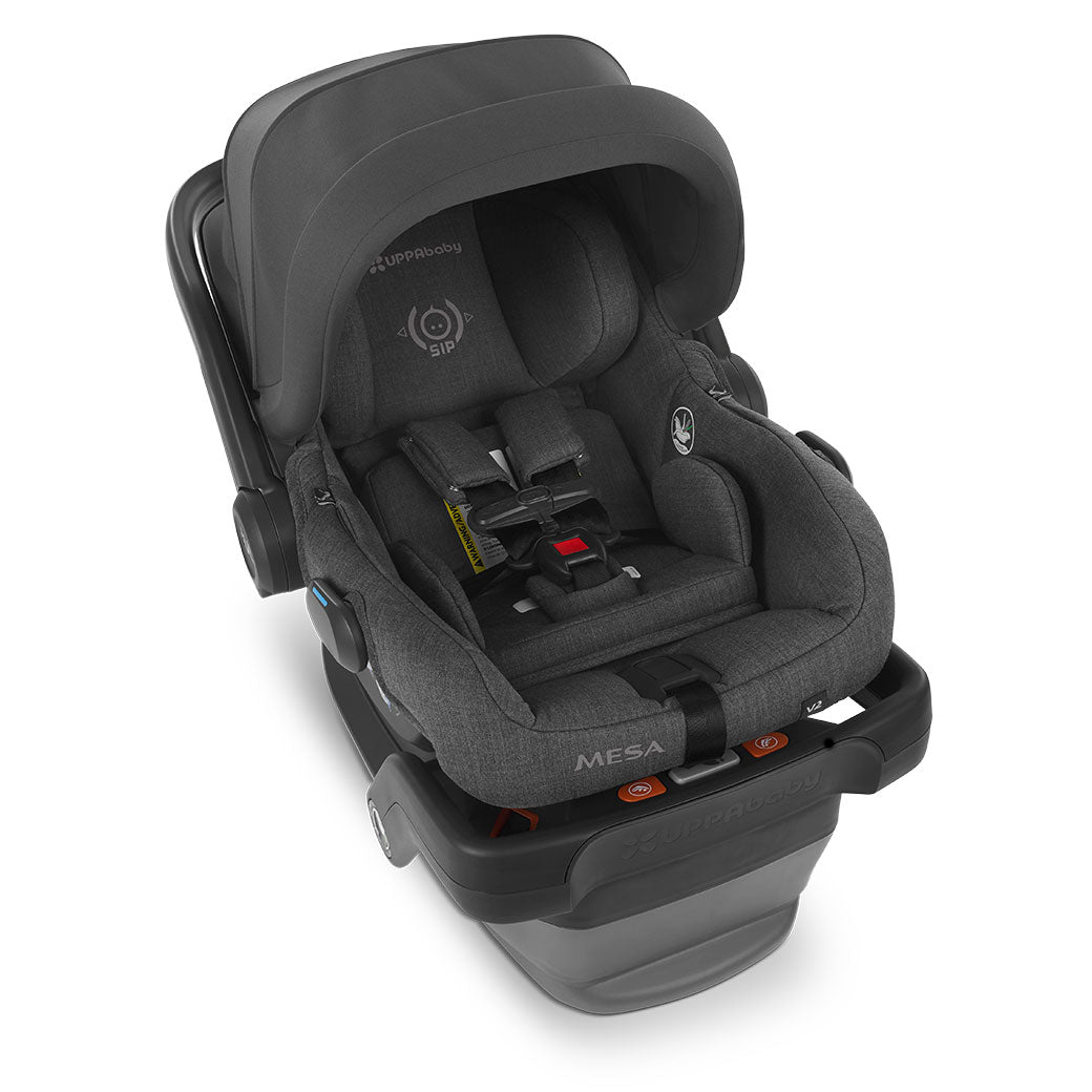 Top view of UPPAbaby MESA V2 Infant Car Seat in -- Color_Greyson