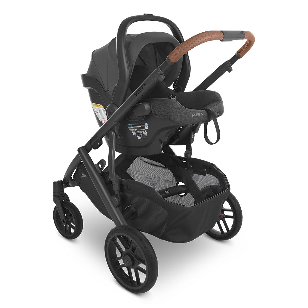 UPPAbaby MESA V2 Infant Car Seat on Vista V2 stroller in -- Color_Greyson