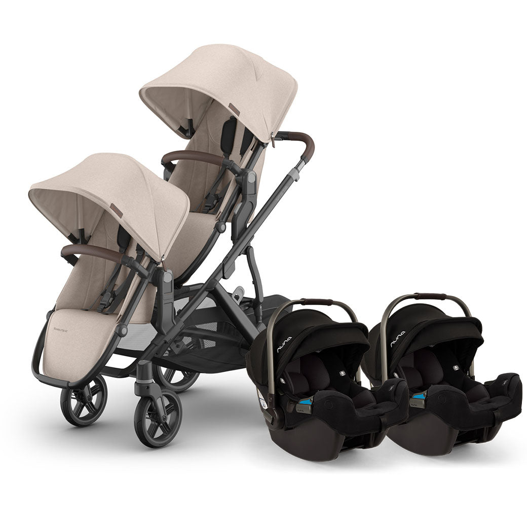 Vista V3 Twin Stroller + Nuna PIPA Series Travel System