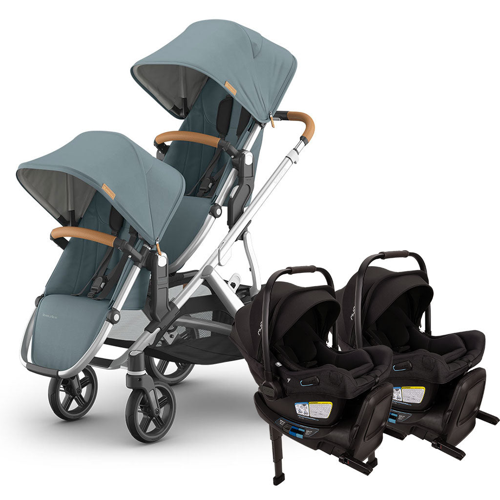Vista V3 Twin Stroller + Nuna PIPA Series Travel System