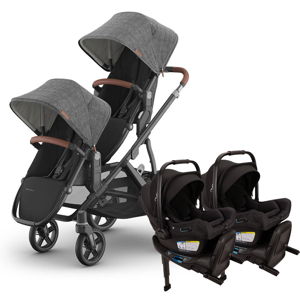 Vista V3 Twin Stroller + Nuna PIPA Series Travel System