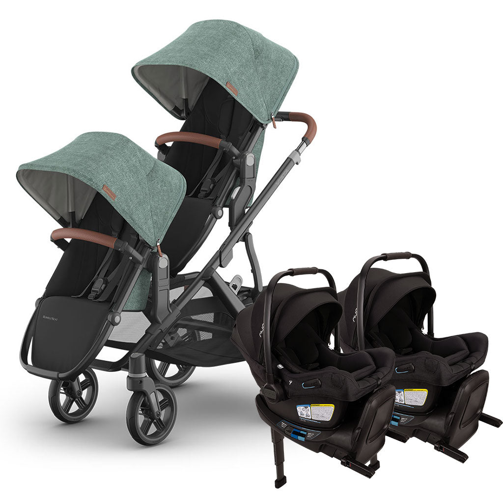 Vista V3 Twin Stroller + Nuna PIPA Series Travel System