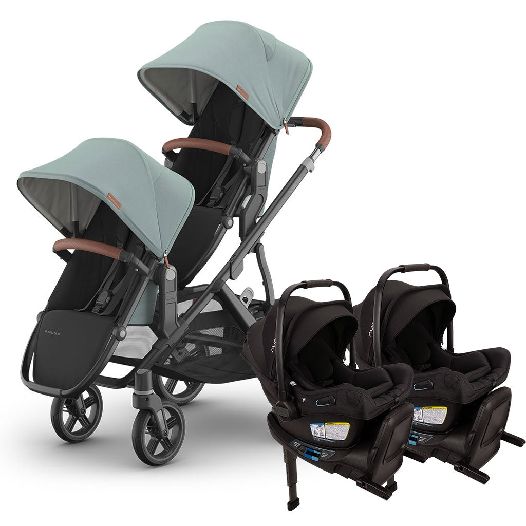 Vista V3 Twin Stroller + Nuna PIPA Series Travel System