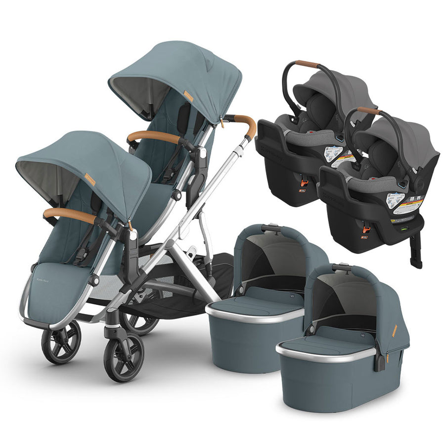 UPPAbaby Vista V3 Twin Stroller Aria Travel System Modern Nursery™