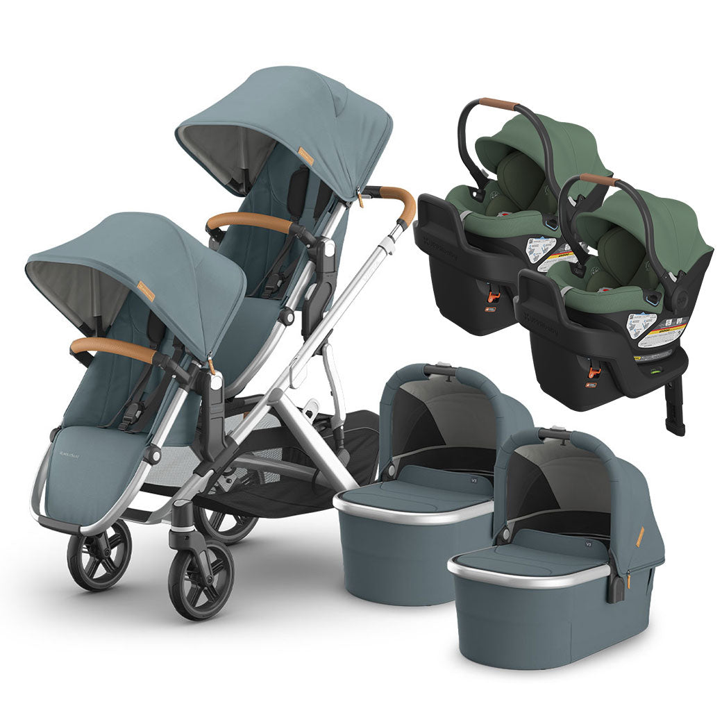 Vista V3 Twin Stroller + Aria Travel System