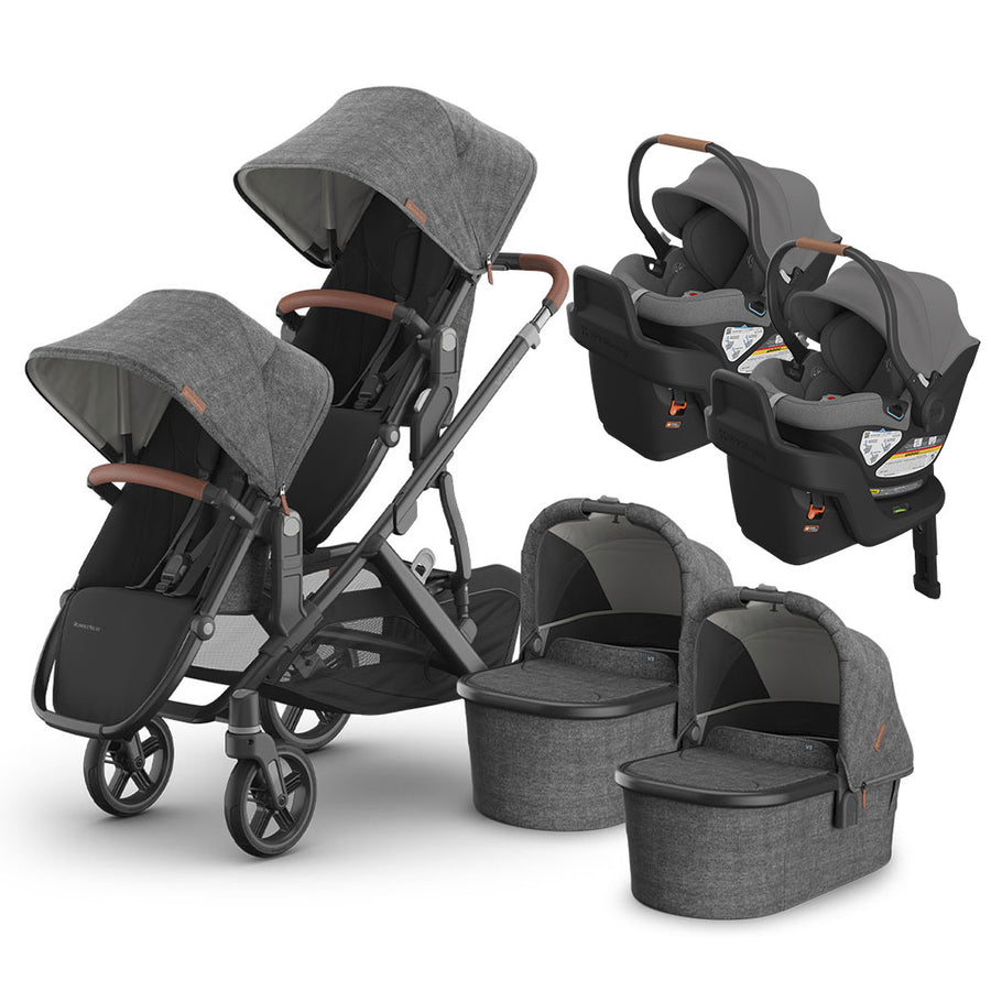 UPPAbaby Vista V3 Twin Stroller Aria Travel System Modern Nursery™