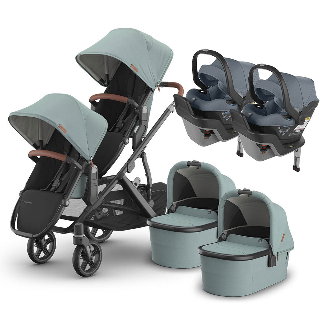 Vista V3 Twin Stroller + MESA Series Travel System