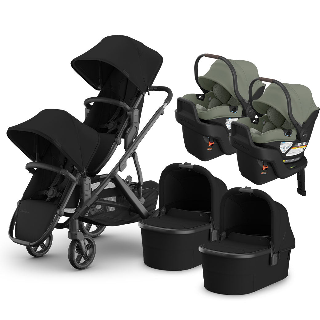 Vista V3 Twin Stroller + Aria V2 Travel System