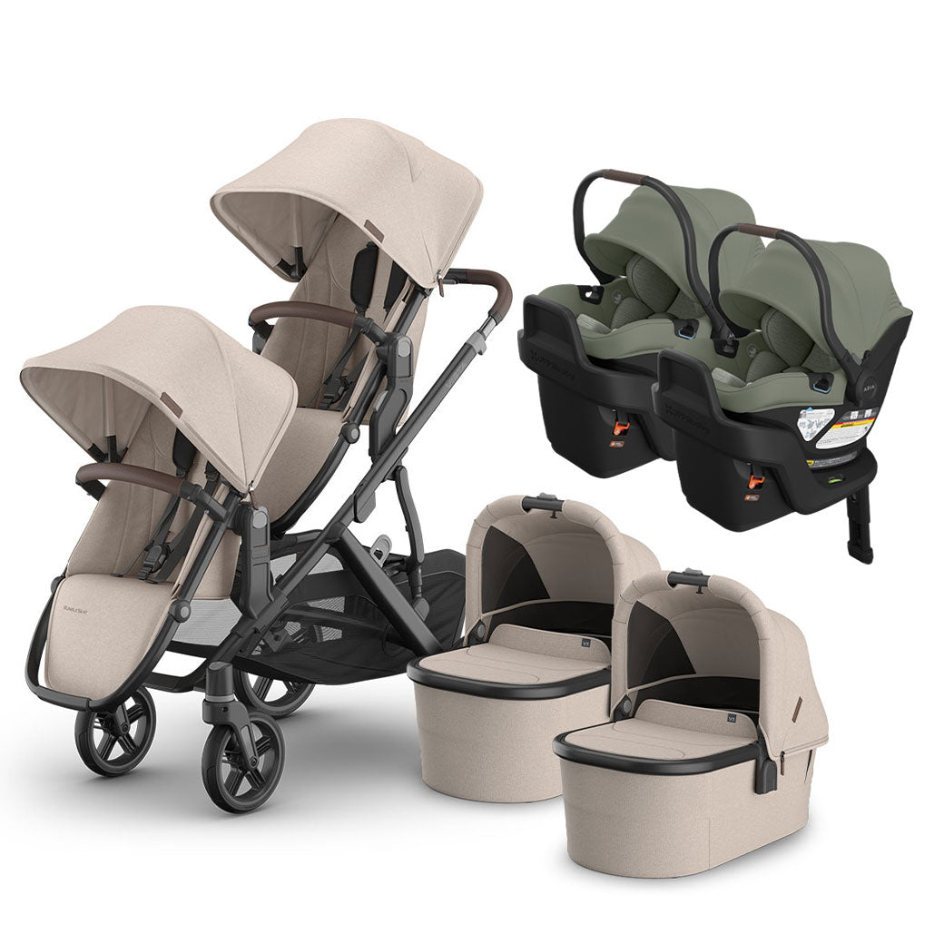 Vista V3 Twin Stroller + Aria V2 Travel System