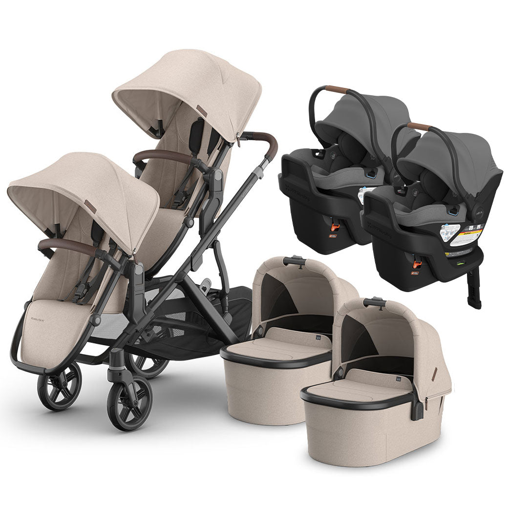 Vista V3 Twin Stroller + Aria V2 Travel System