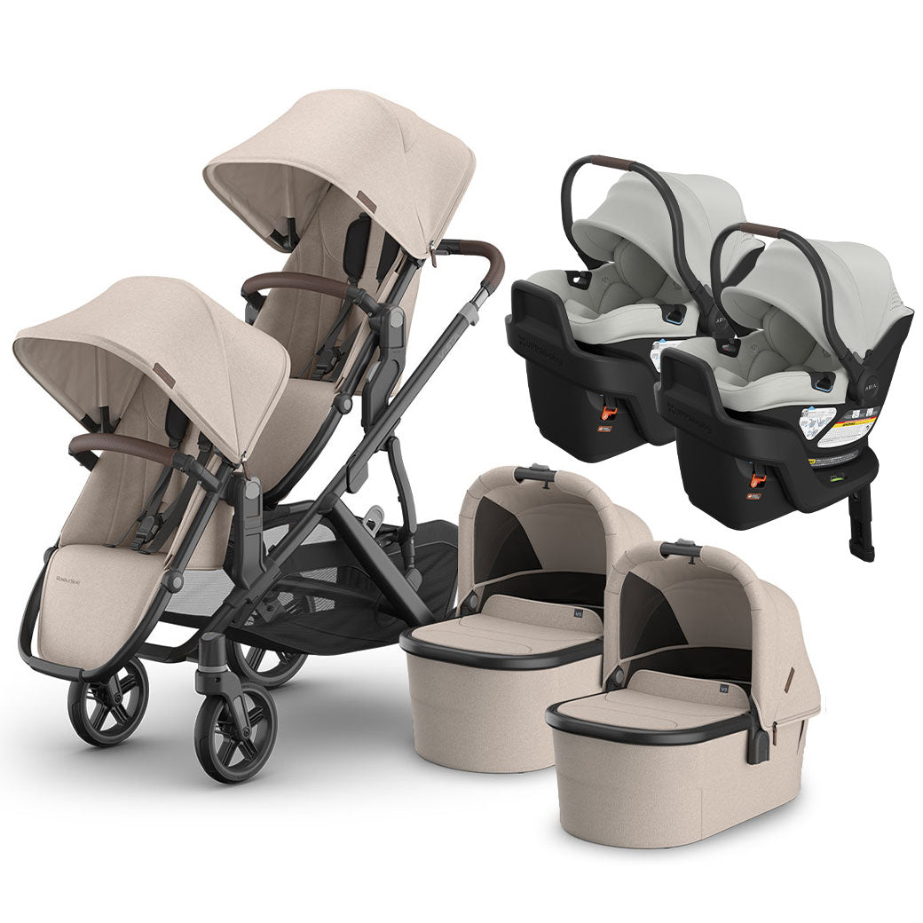 Vista V3 Twin Stroller + Aria V2 Travel System