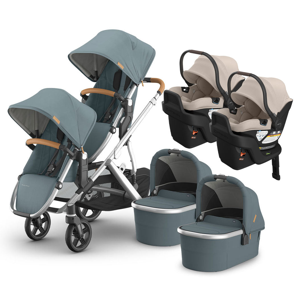 Vista V3 Twin Stroller + Aria V2 Travel System