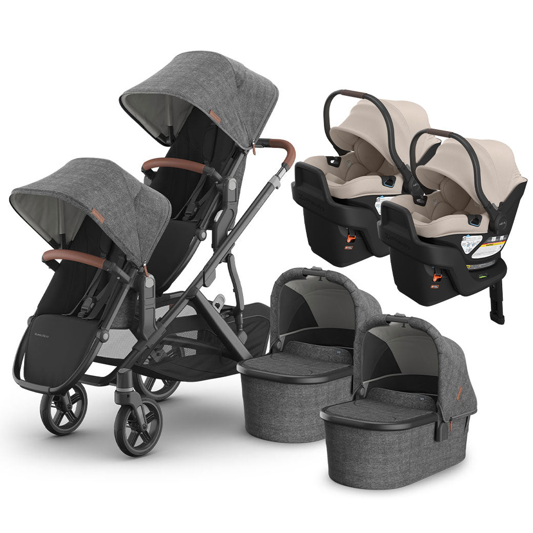 Vista V3 Twin Stroller + Aria V2 Travel System