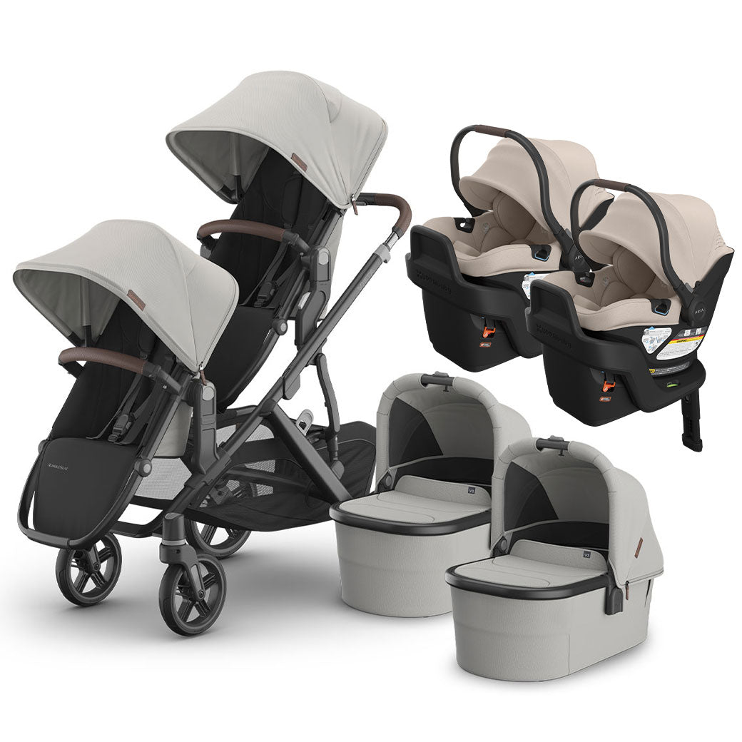 Vista V3 Twin Stroller + Aria V2 Travel System