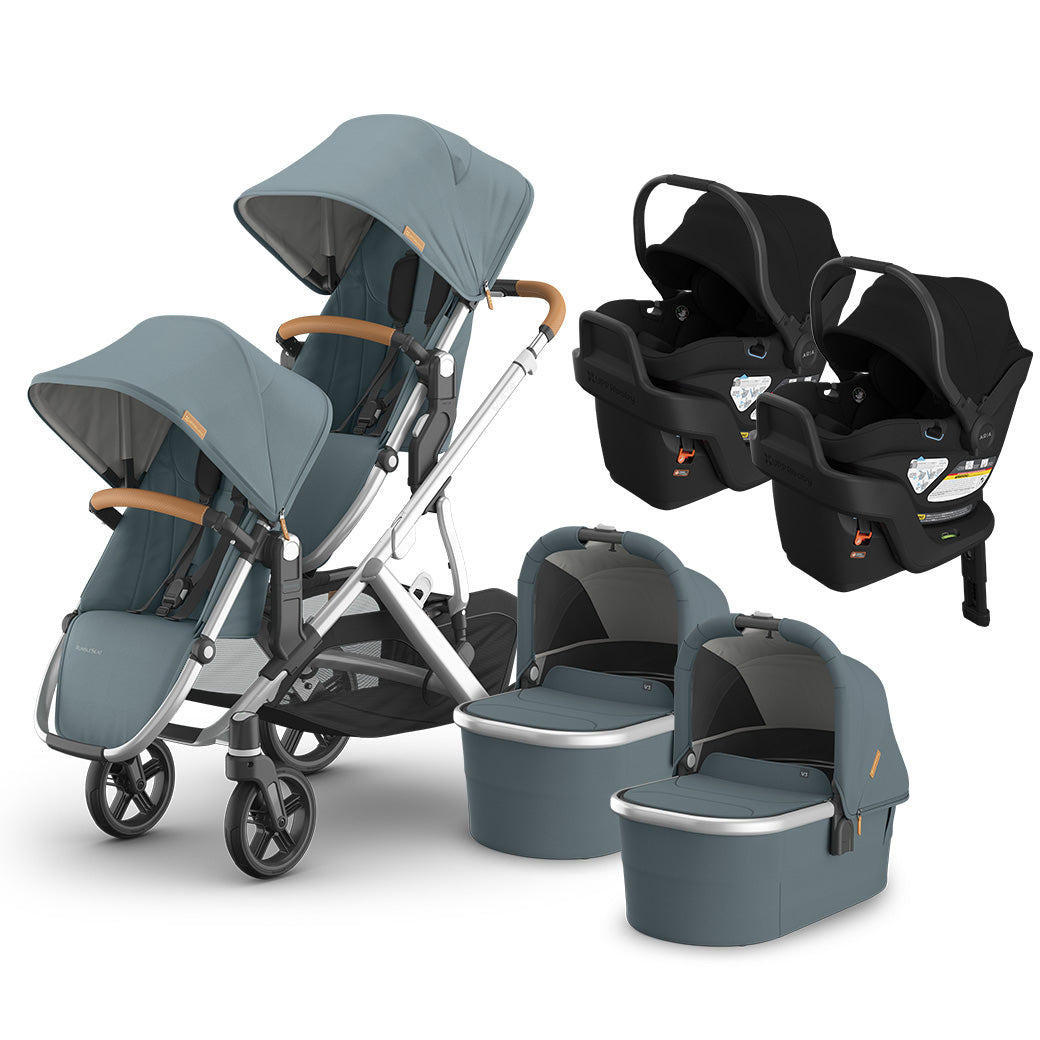 Vista V3 Twin Stroller + Aria V2 Travel System