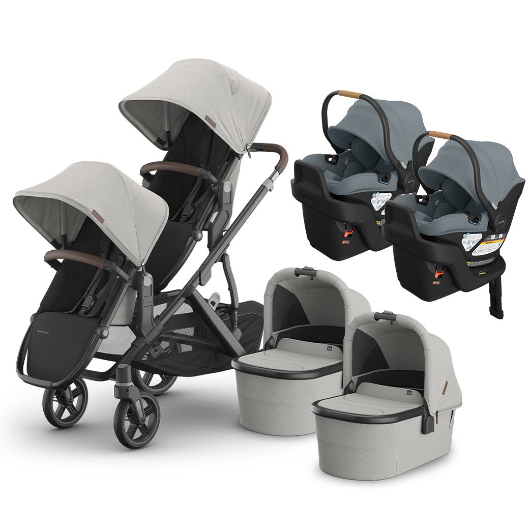 Vista V3 Twin Stroller + Aria V2 Travel System