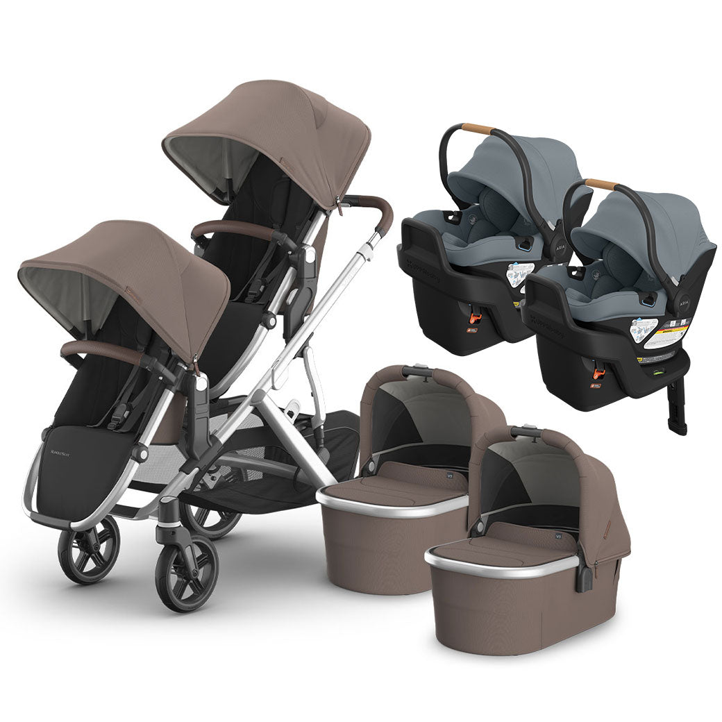 Vista V3 Twin Stroller + Aria V2 Travel System