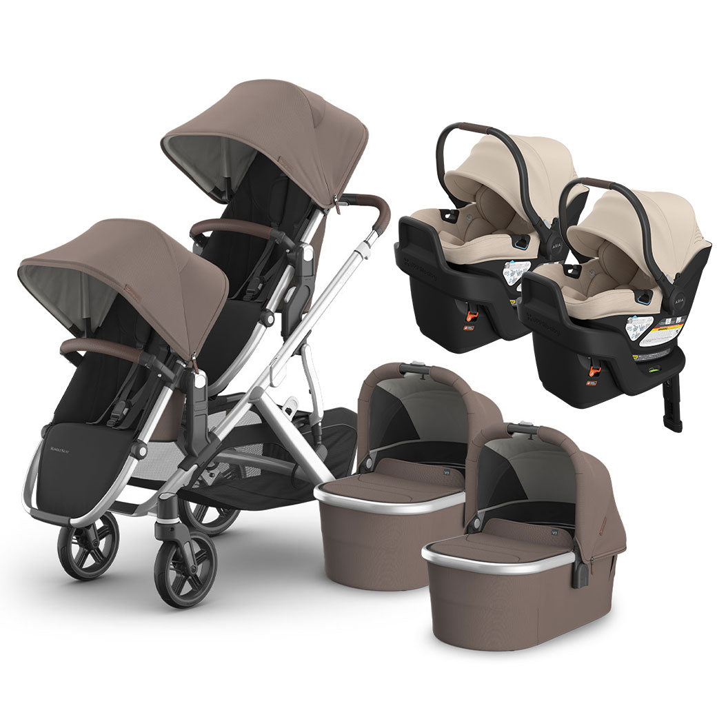 Vista V3 Twin Stroller + Aria V2 Travel System