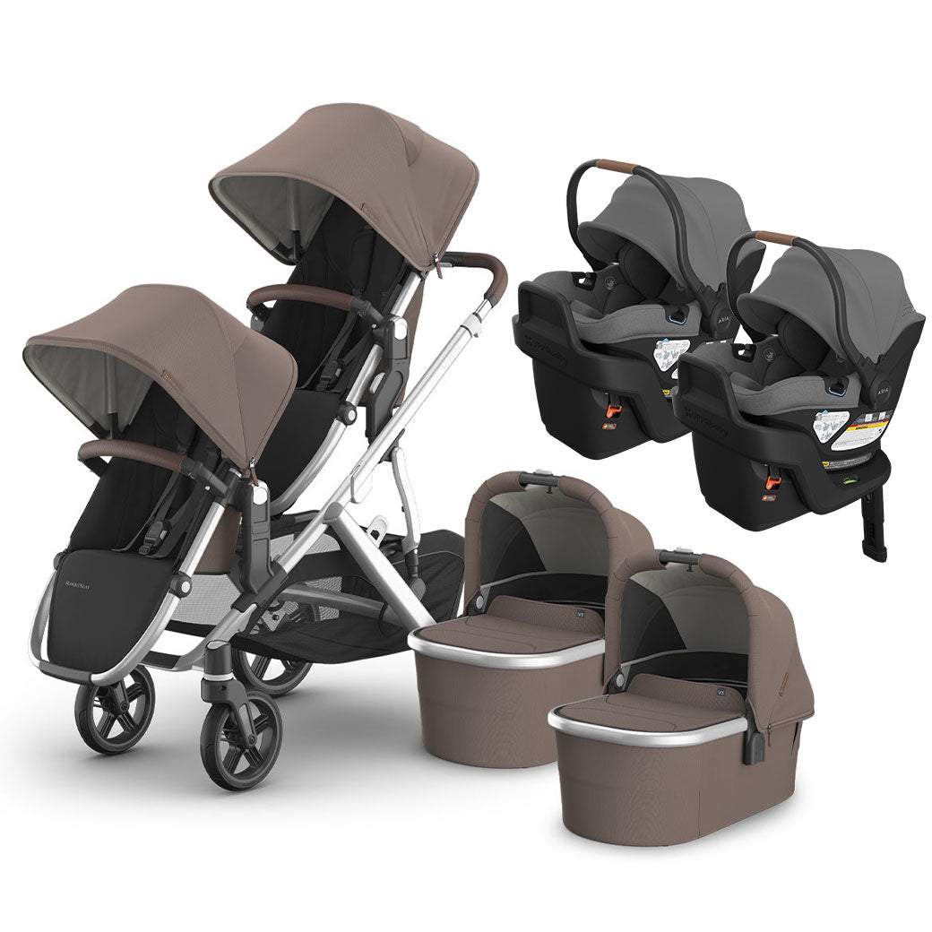 Vista V3 Twin Stroller + Aria V2 Travel System