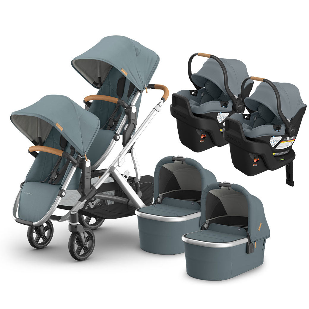 Vista V3 Twin Stroller + Aria V2 Travel System