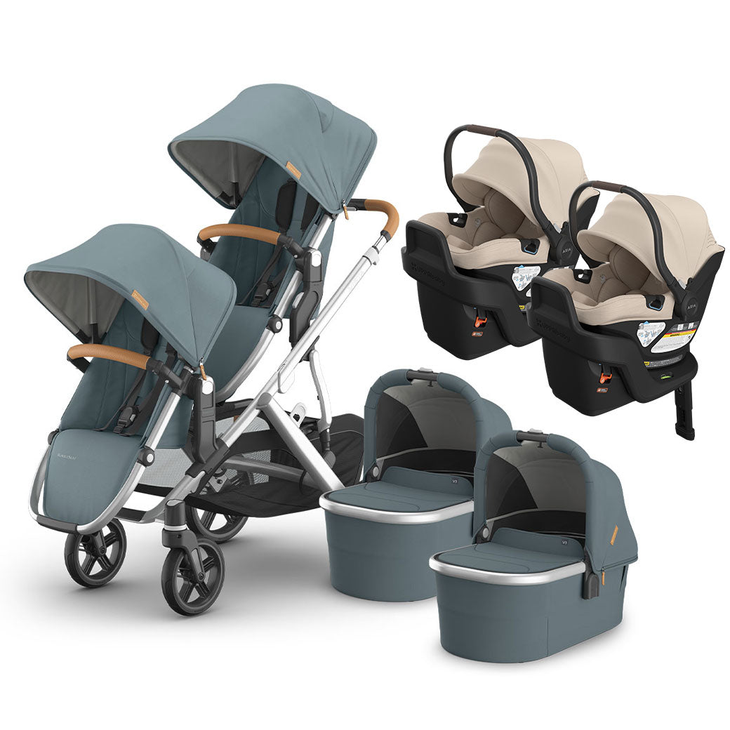 Vista V3 Twin Stroller + Aria V2 Travel System