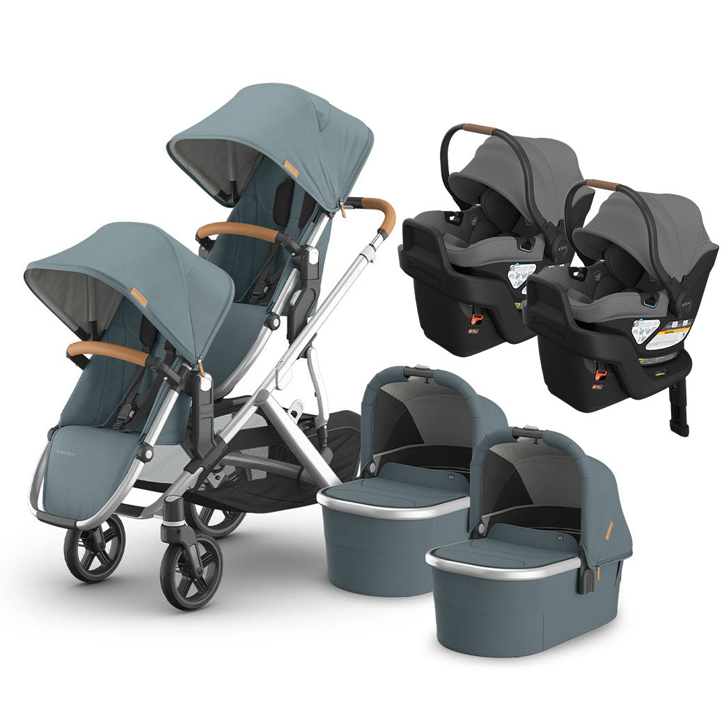Vista V3 Twin Stroller + Aria V2 Travel System