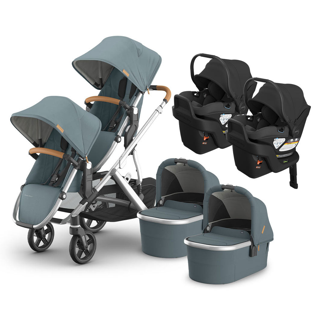 Vista V3 Twin Stroller + Aria V2 Travel System