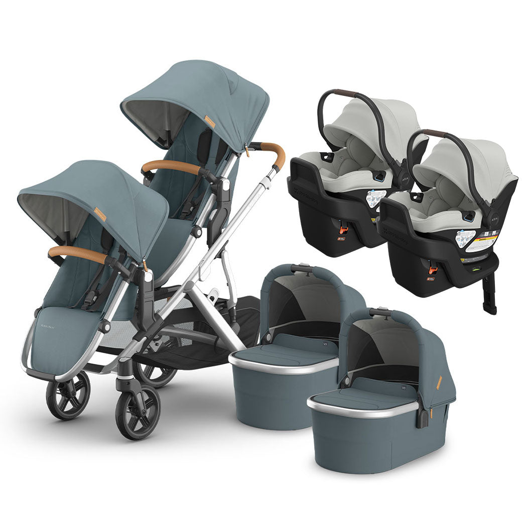 Vista V3 Twin Stroller + Aria V2 Travel System