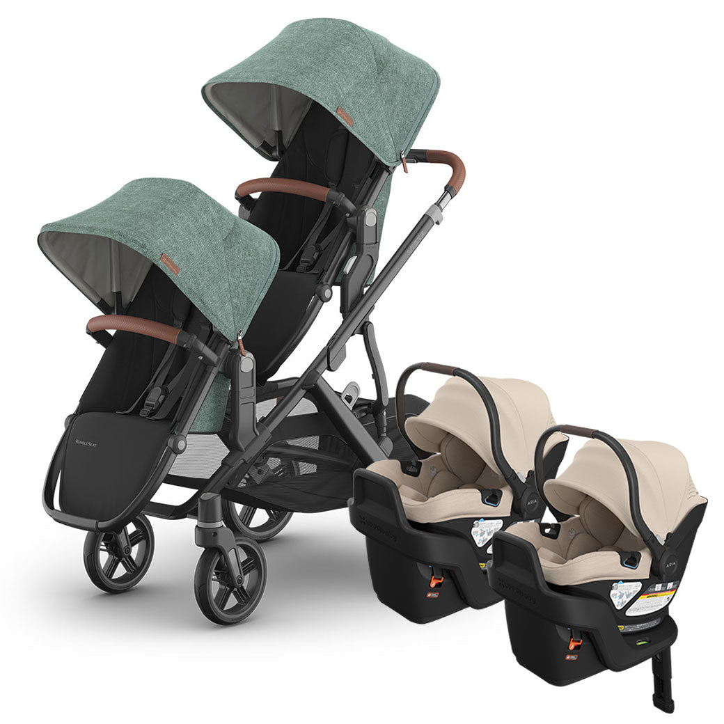 Vista V3 Twin Stroller + Aria V2 Travel System