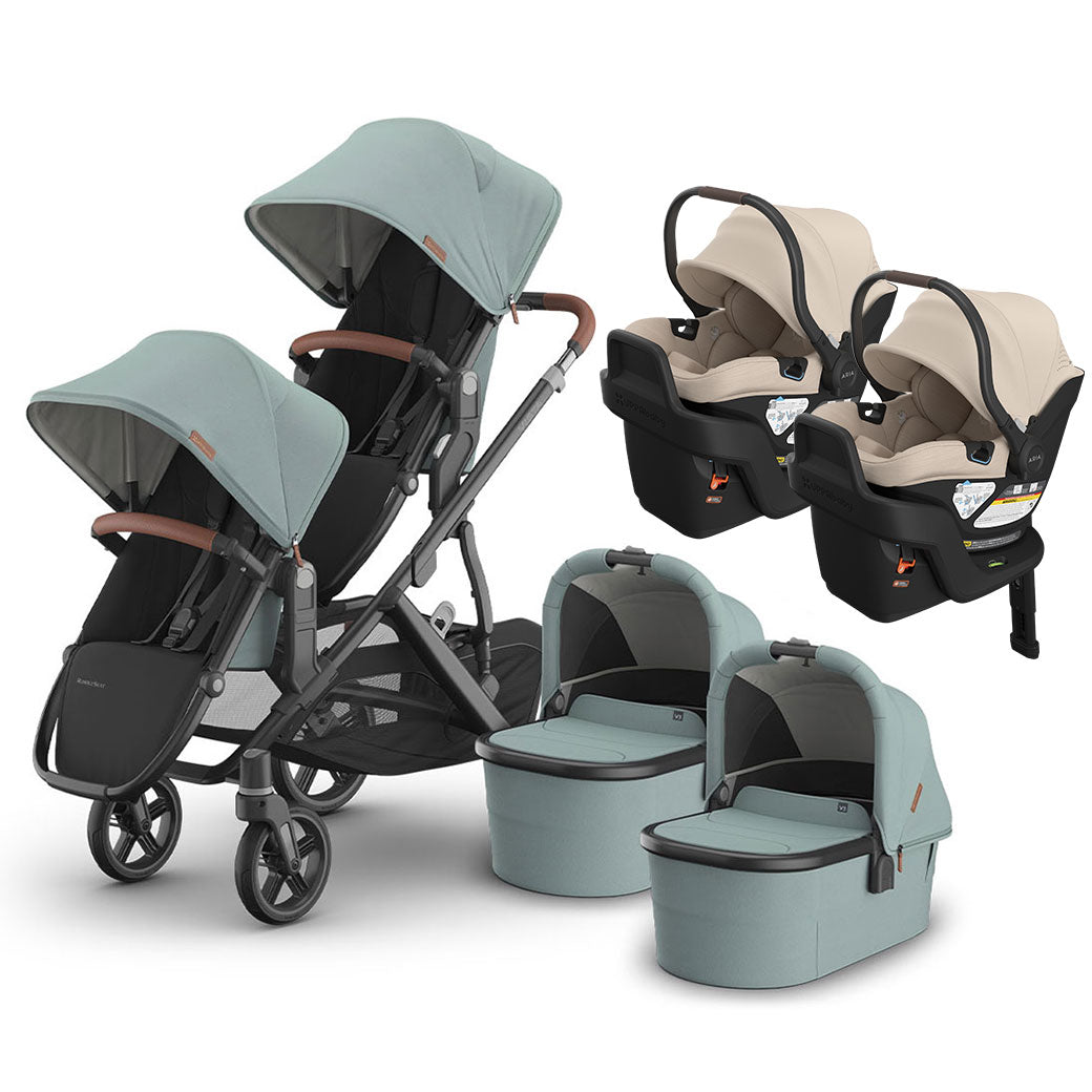Vista V3 Twin Stroller + Aria V2 Travel System