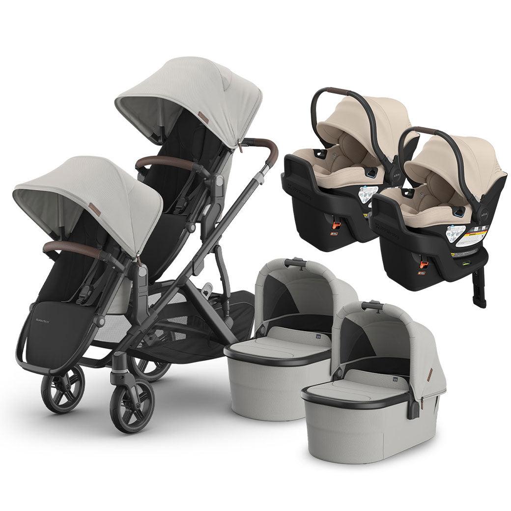 Vista V3 Twin Stroller + Aria V2 Travel System