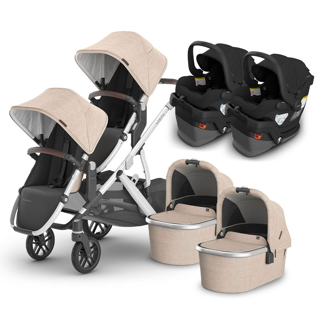 Vista V3 Twin Stroller + MESA Series Travel System
